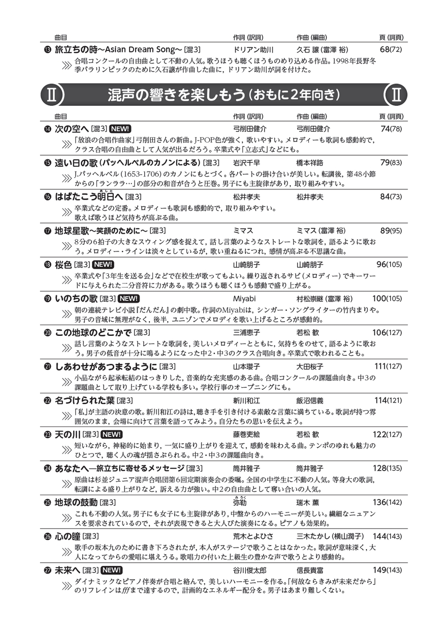 クラス合唱曲集 レッツ コーラス