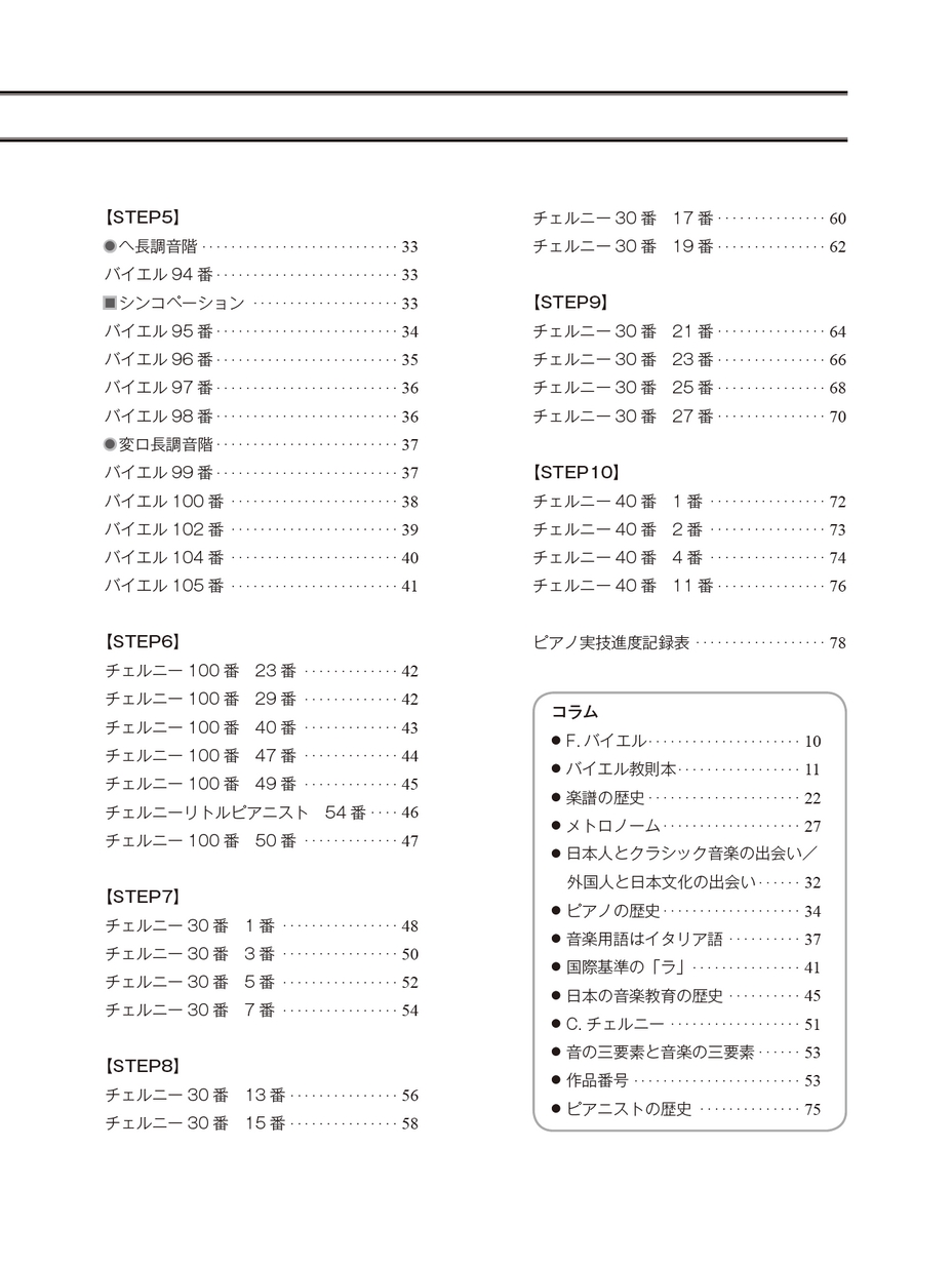 初級ピアノ テクニック速習ステップス